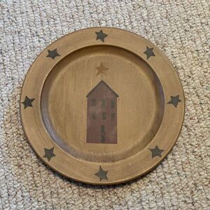 Primitive Decorative House Plate with Star Design